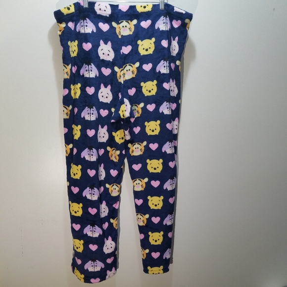 Disney Tsum Tsum Winnie The Pooh 2XL Women's Navy Fleece Pajama Pants Lounge Pjs - Picture 6 of 7